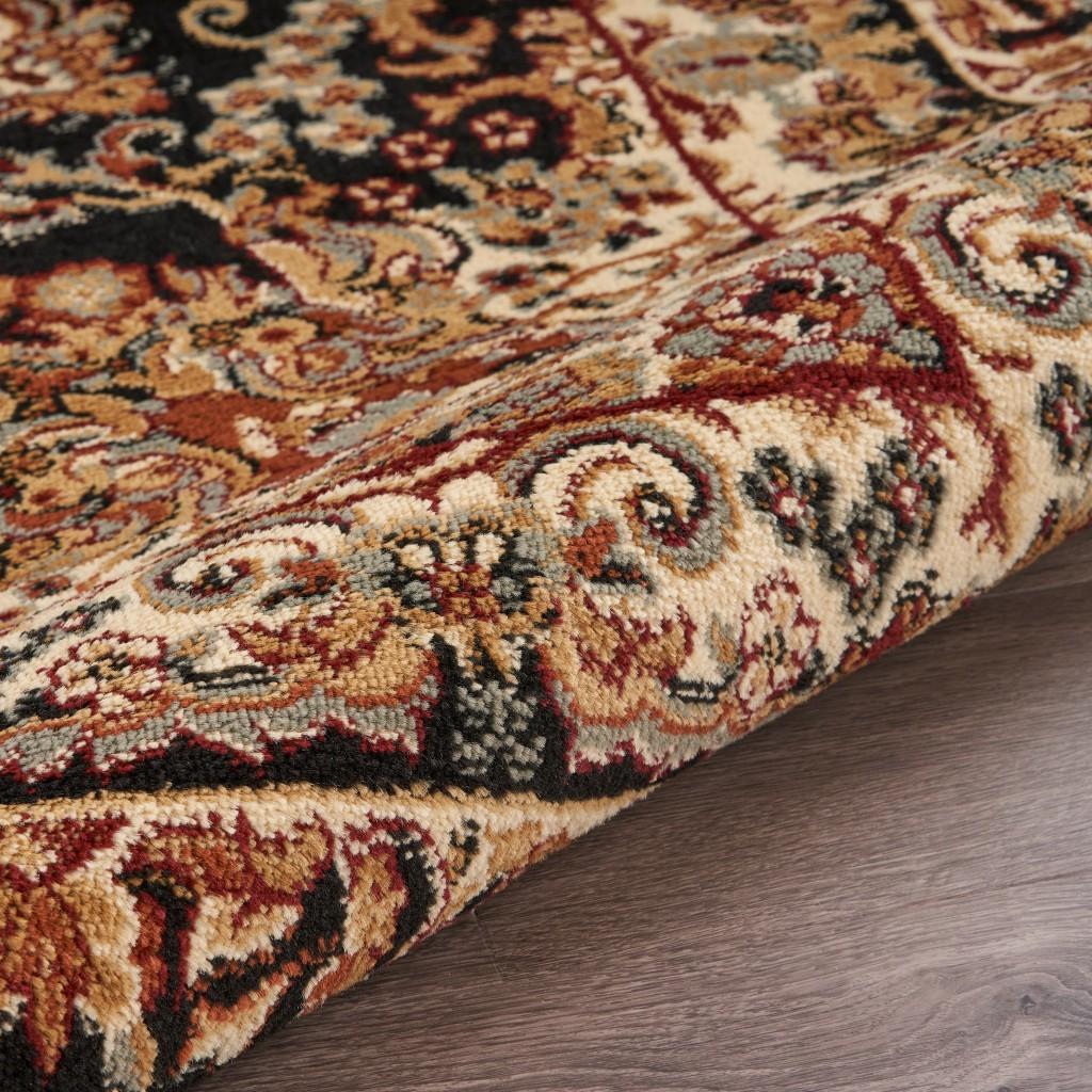 5’ x 7’ Black Royal Medallion Area Rug