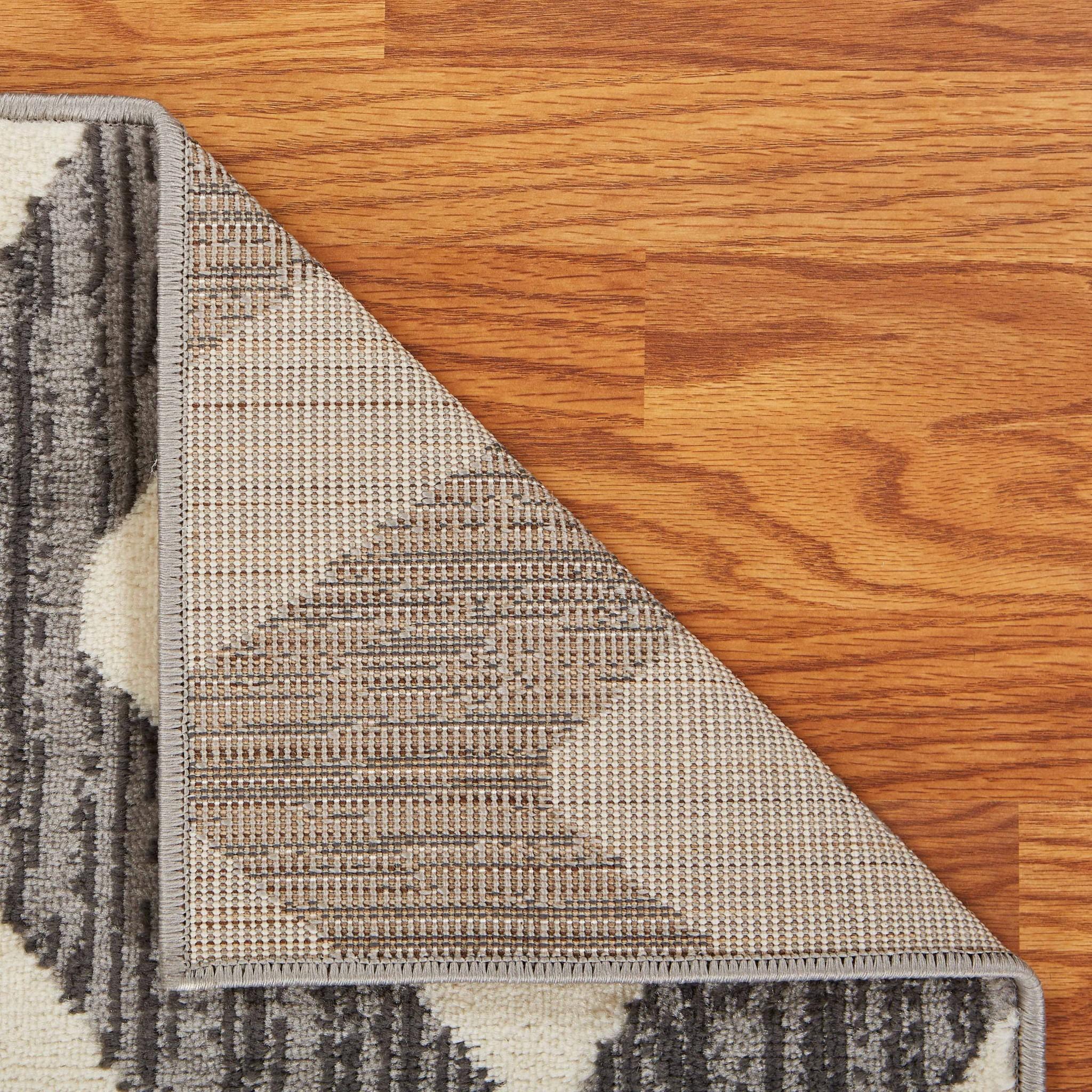 5’ x 7’ Gray Greek Key Pattern Area Rug Default Title