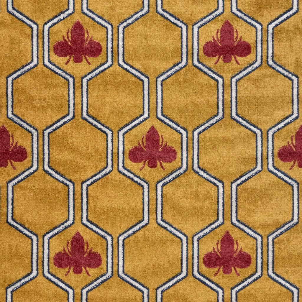 8’ x 9’ Yellow and Red Honey Bee Area Rug