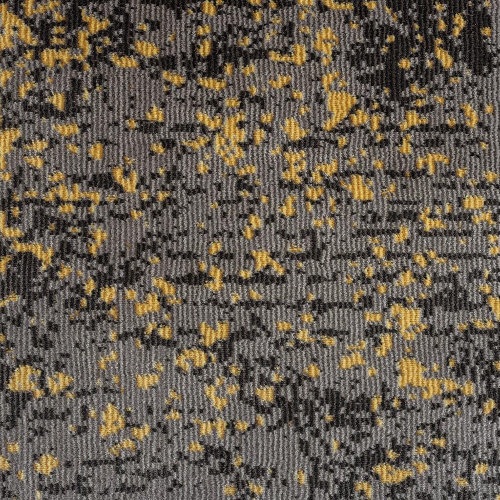 8’ x 10’ Gray and Yellow Abstract Sprinkle Area Rug