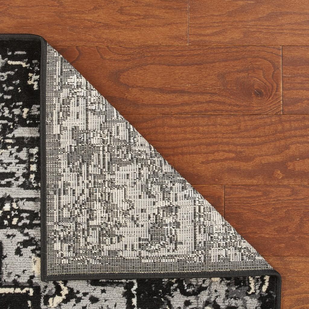 8’ x 10’ Black Medallion Oriental Area Rug