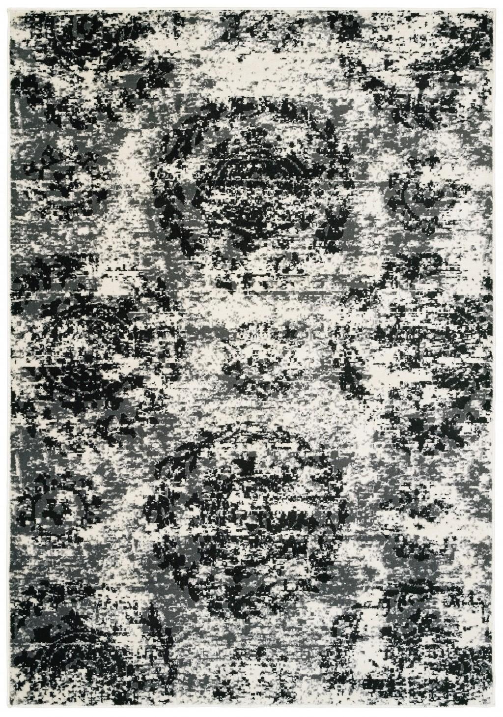 8’ x 10’ Modern Monochromatic Abstract Area Rug Default Title