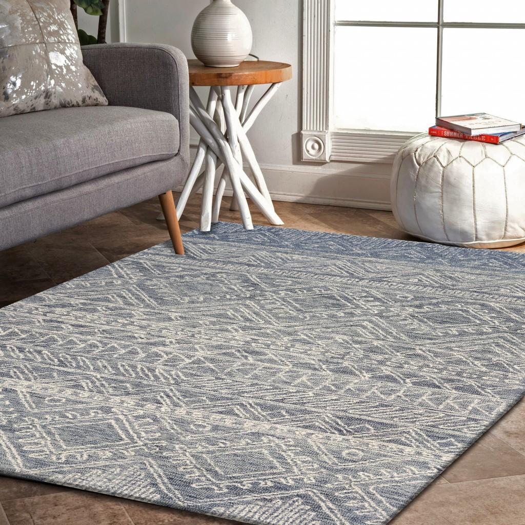 5’ x 7’ Light Gray Boho Chic Area Rug