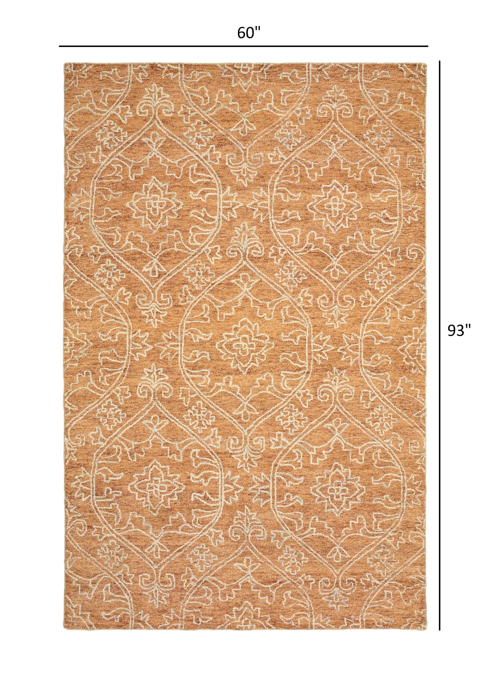 5’ x 8’ Rustic Floral Paradise Area Rug