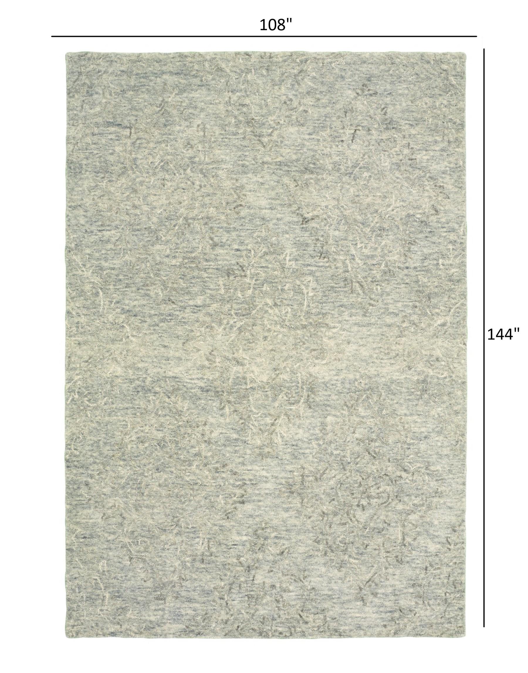 9’ x 12’ Sky Blue Floral Paradise Area Rug