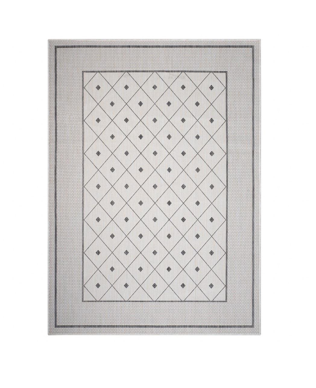 5’ x 7’ Gray Diamonds Indoor Outdoor Area Rug