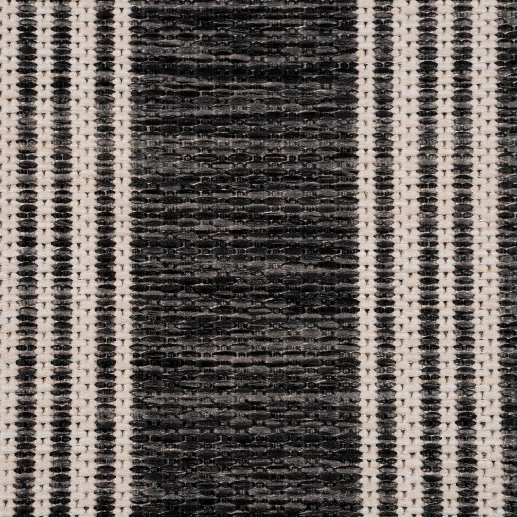 8’ x 10’ Gray Striped Indoor Outdoor Area Rug