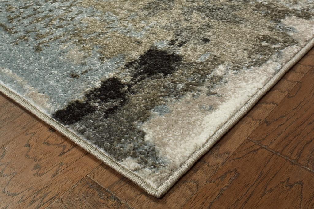 5’ x 7’ Gray Abstract Smudge Area Rug