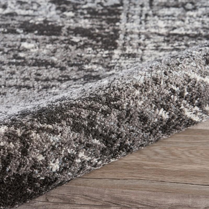 8’ x 10’ Black and Gray Distressed Area Rug