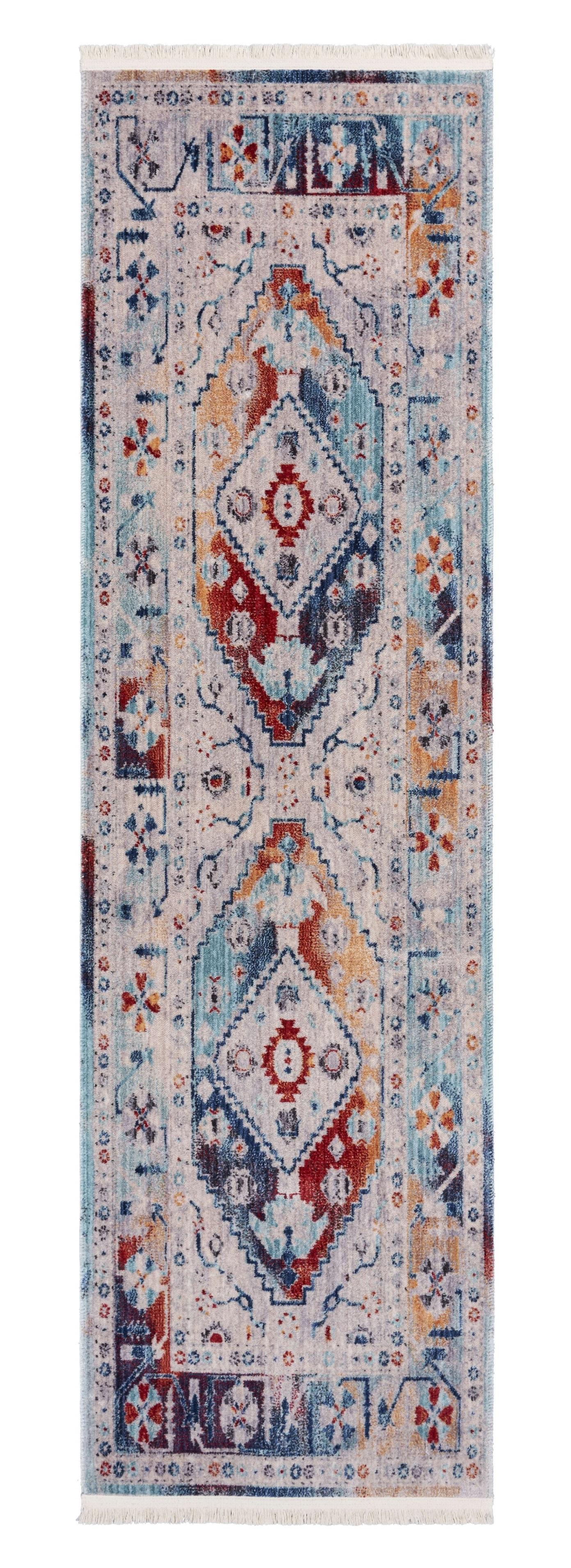 2’ x 8’ Multicolored Boho Chic Runner Rug