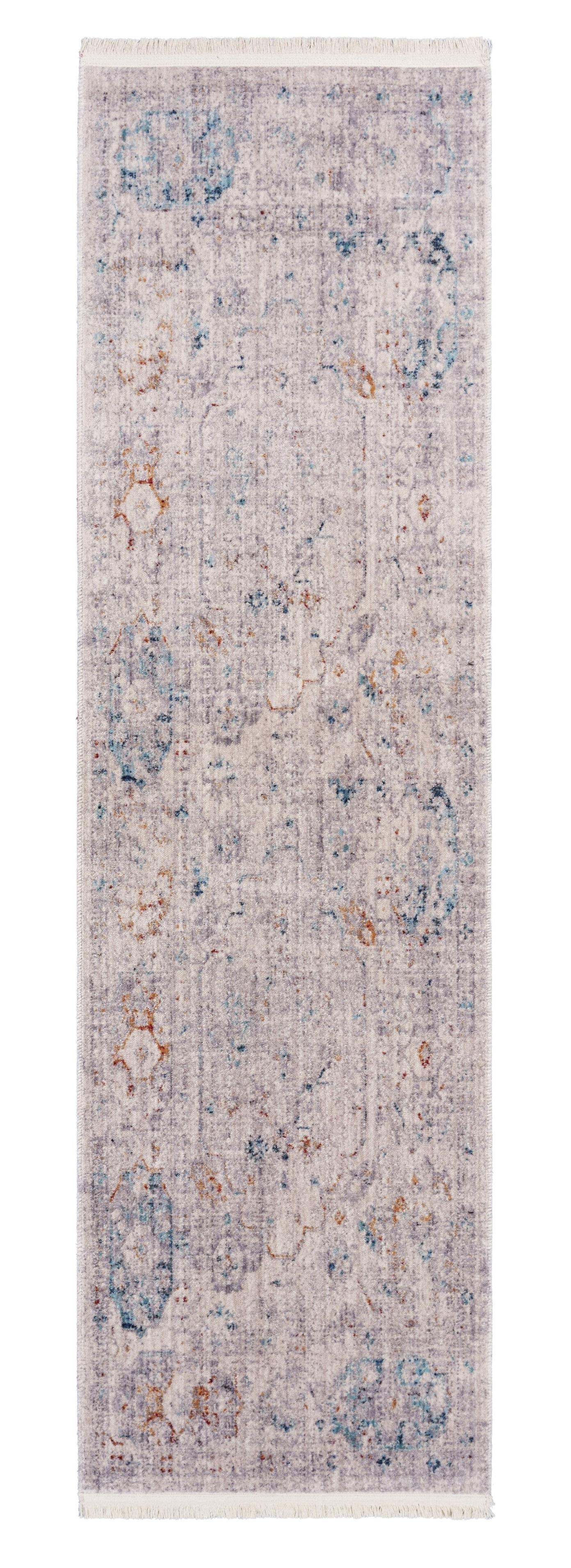2’ x 8’ Gray Distressed Decorative Runner Rug
