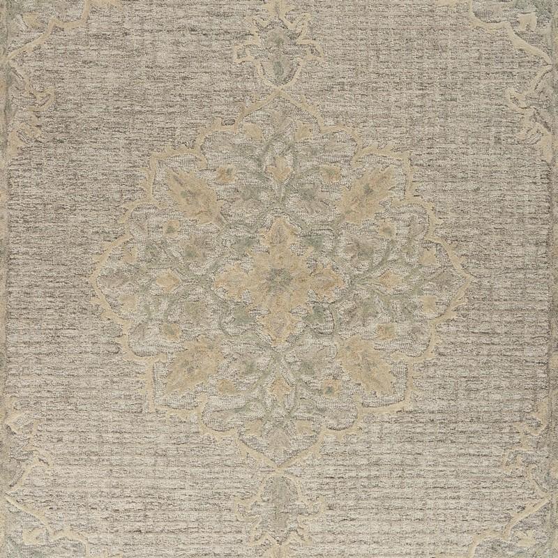 8’ x 10’ Beige Distressed Floral Area Rug