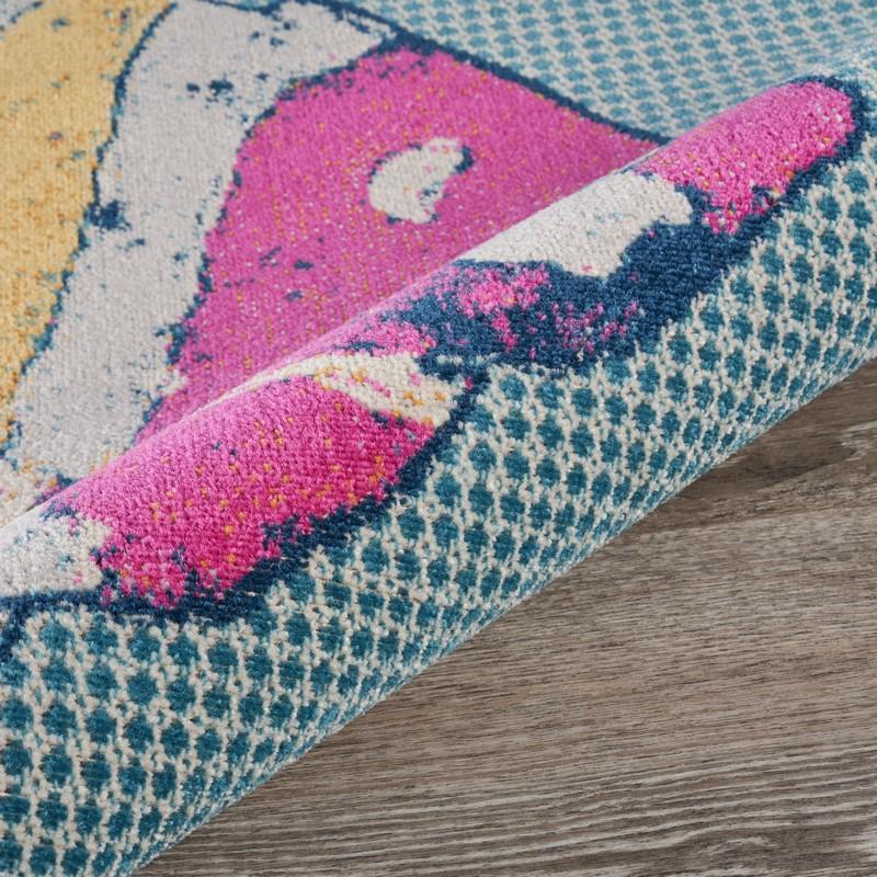 5’ x 8’ Pink Fish Trio Indoor Outdoor Area Rug