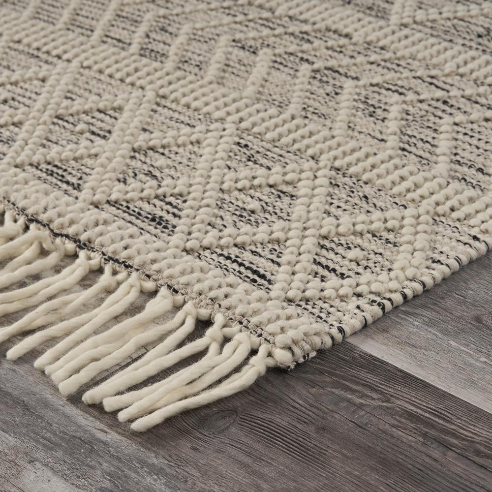 7’ x 9’ Ivory Bohemian Diamonds Area Rug