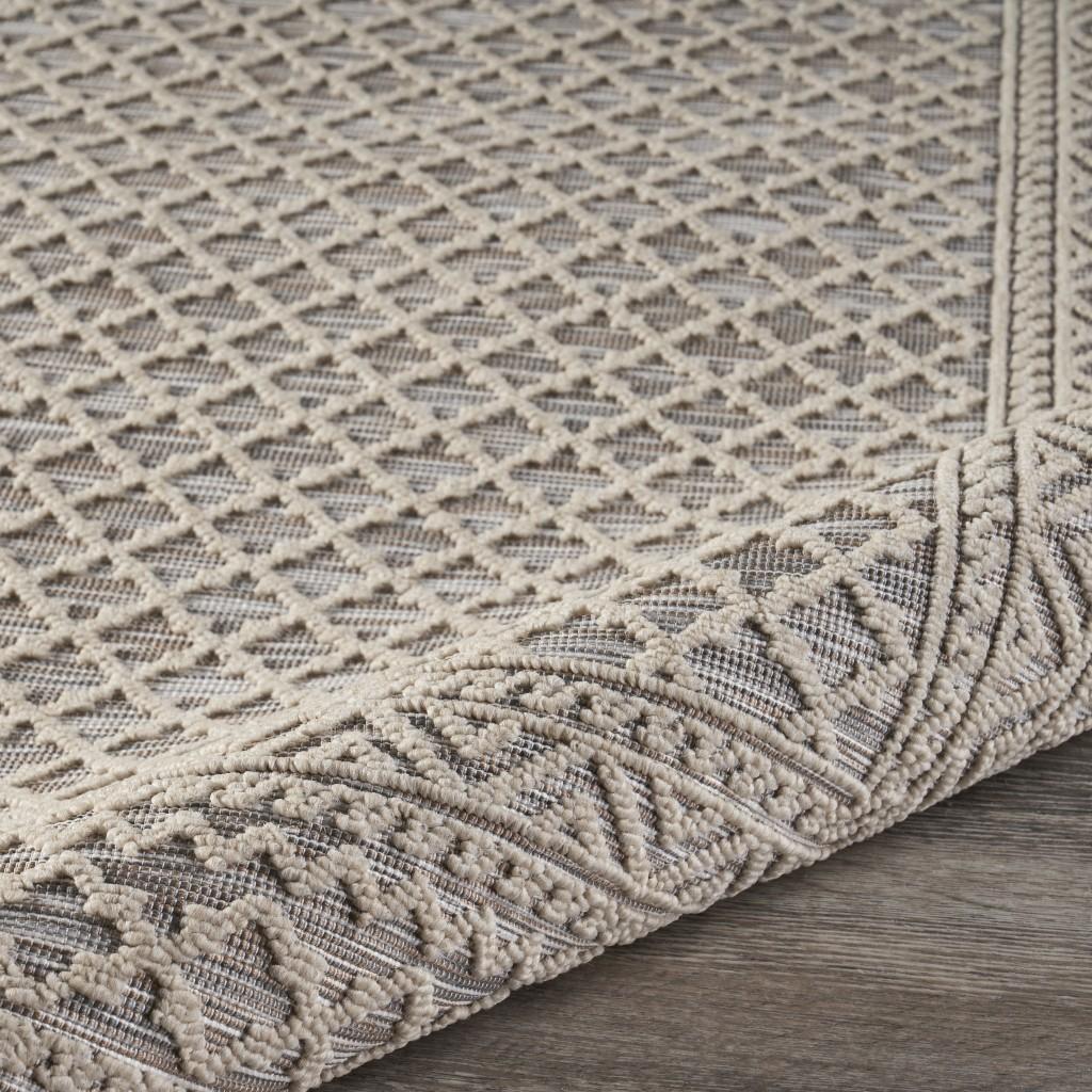 5’ x 7’ Gray Classic Indoor Outdoor Area Rug