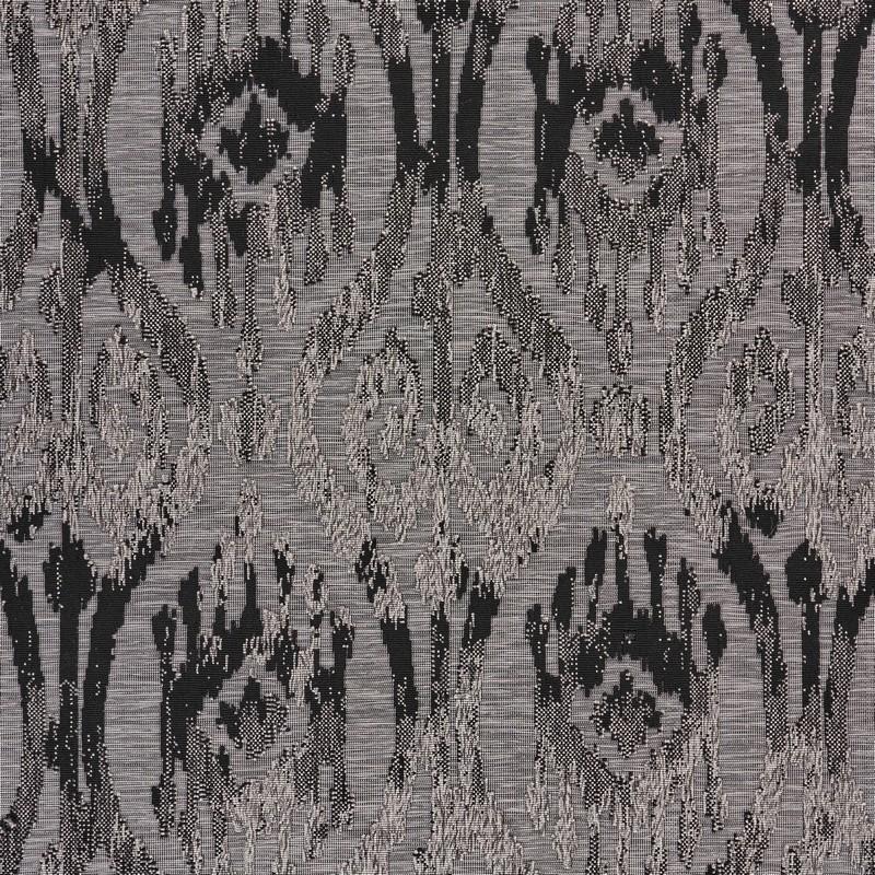 5’ x 7’ Black Ogee Pattern Indoor Outdoor Area Rug