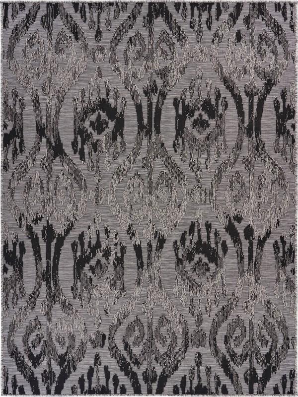 8’ x 10’ Black Ogee Pattern Indoor Outdoor Area Rug Default Title