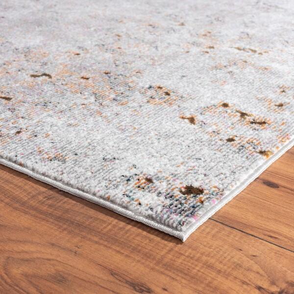 8’ x 10’ Light Gray Modern Abstract Area Rug