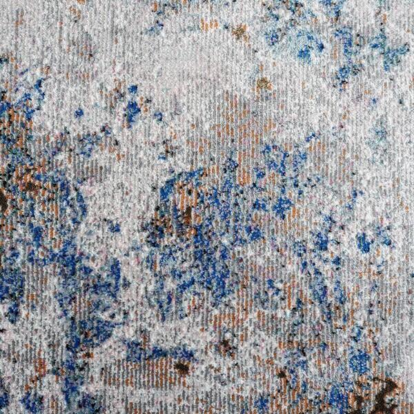 8’ x 10’ Blue and Gray Abstract Earth Area Rug