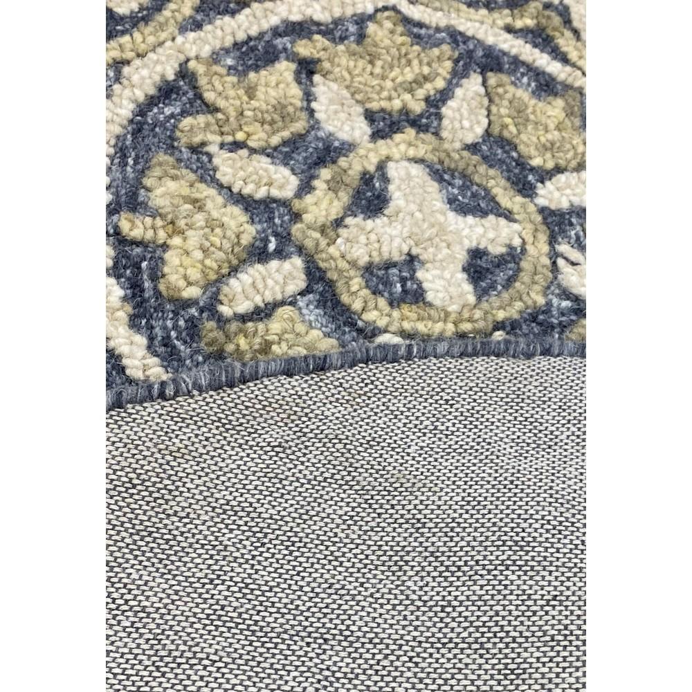 5’ Round Gray and Beige Decorative Area Rug