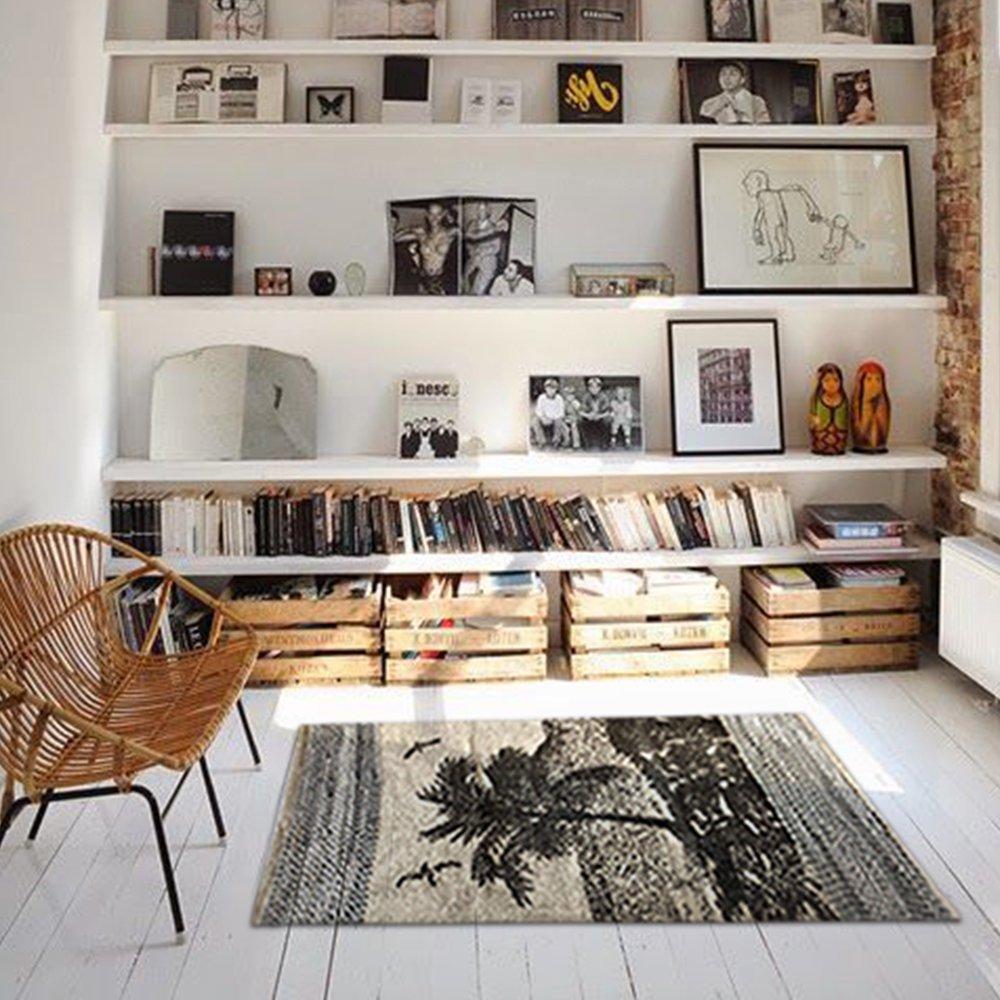 3’ x 4’ Gray and Ivory Scenic Area Rug