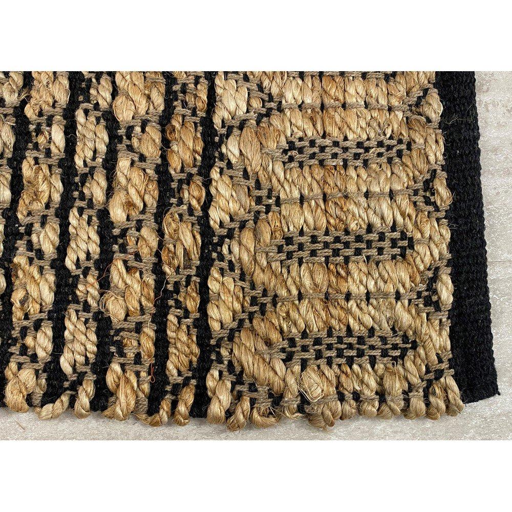 2’ x 3’ Tan and Black Ornate Geometric Scatter Rug