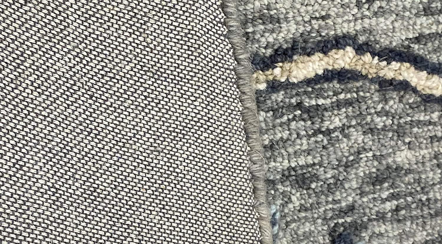 7’ Round Gray Intricate Jacobean Area Rug