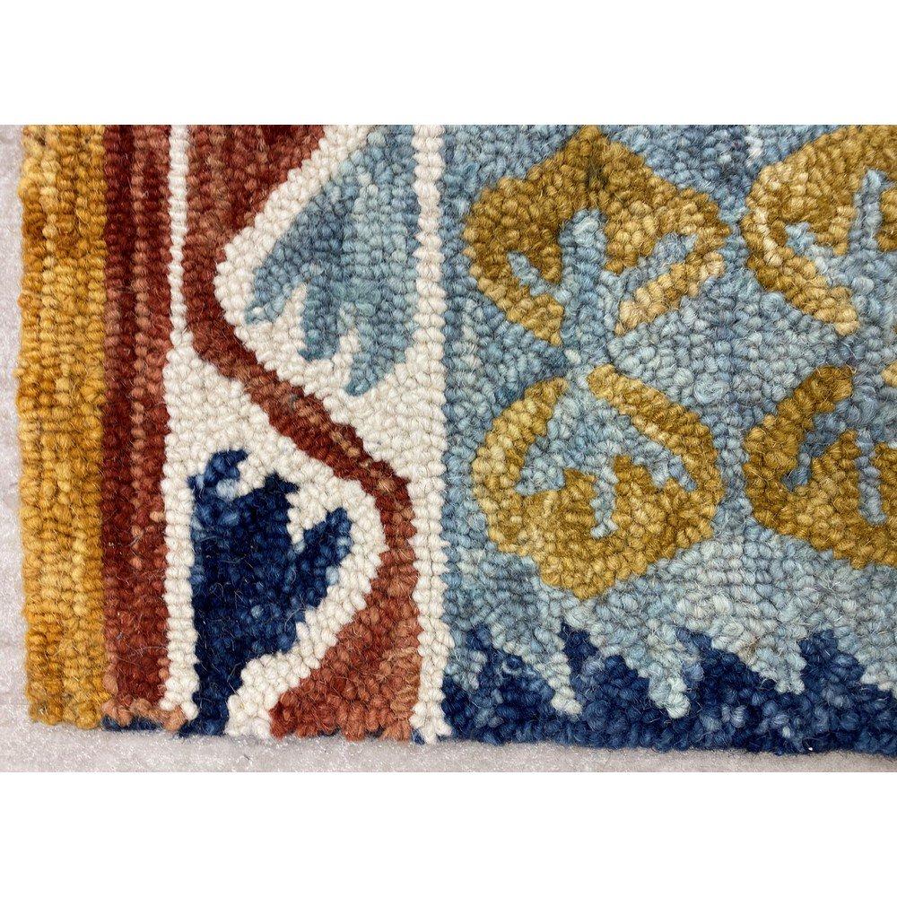 5’ x 7’ Brown and Blue Southwestern Area Rug Default Title