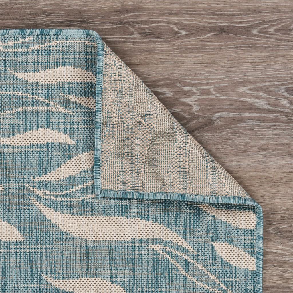 8’ x 10’ Teal Turtle Indoor Outdoor Area Rug