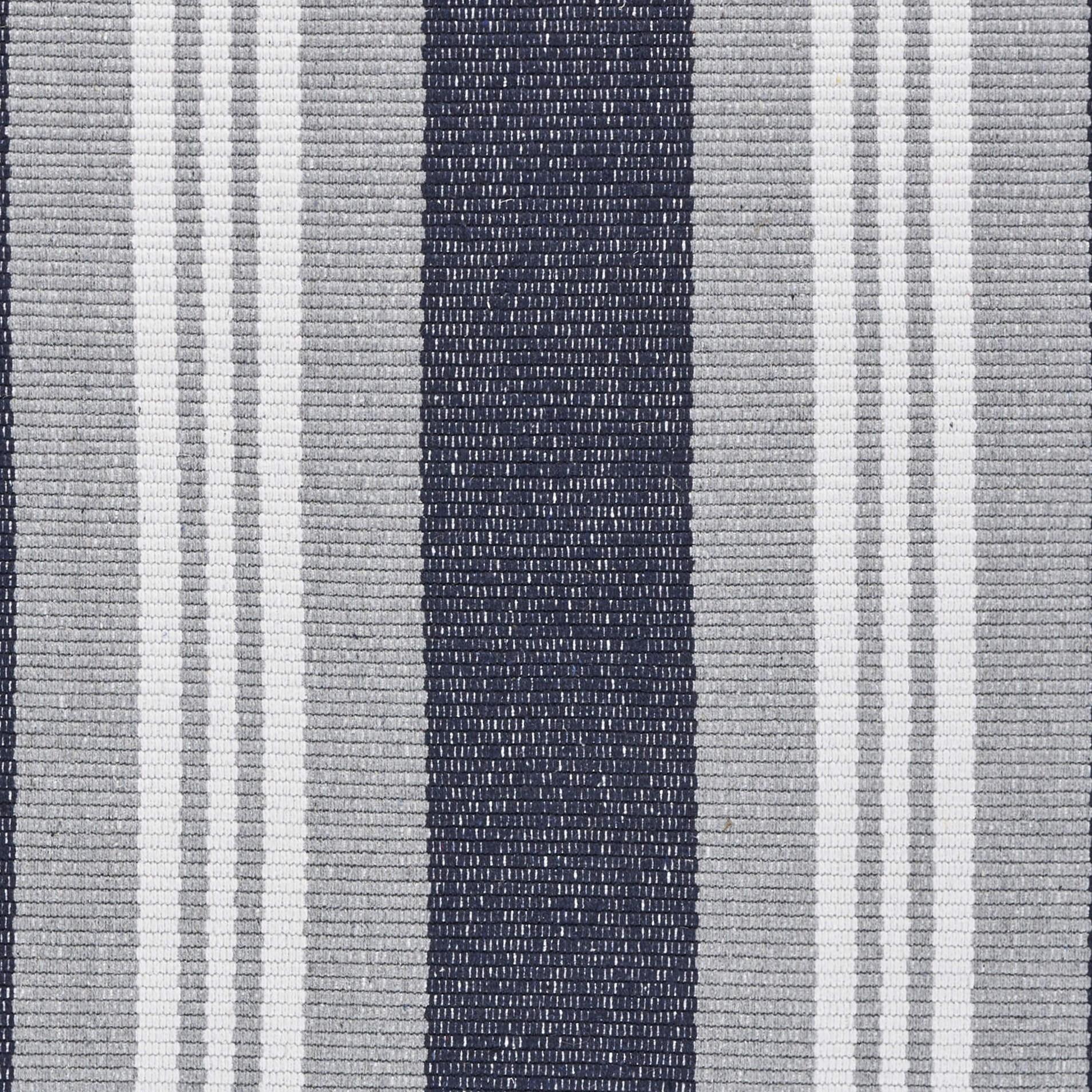 2’ x 6’ Navy and Ivory Striped Runner Rug