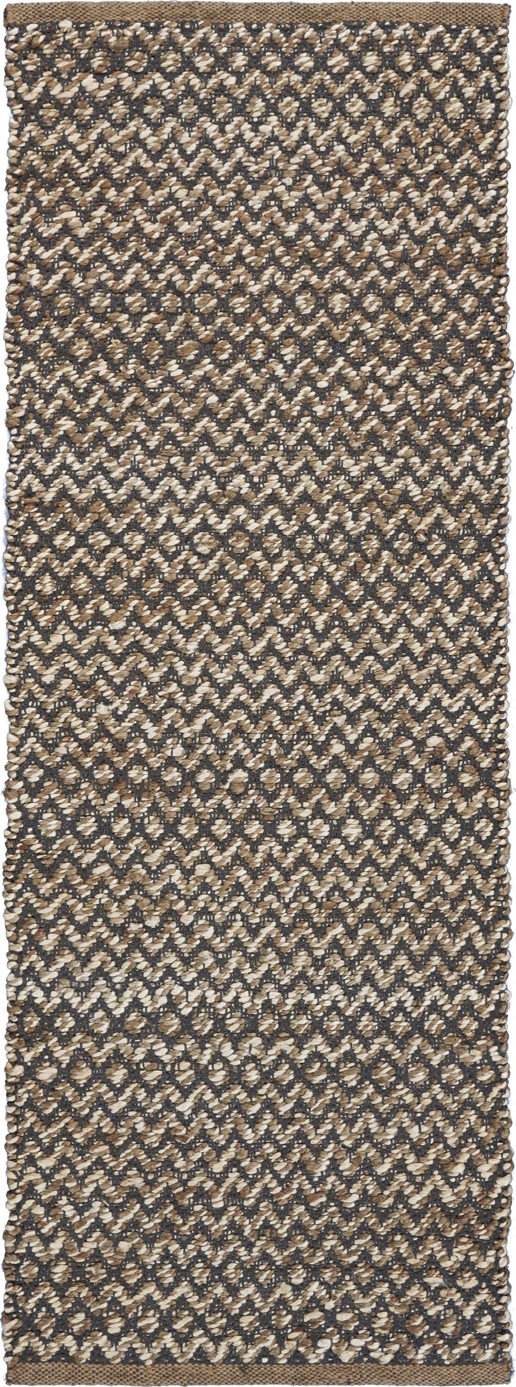 3’ x 5’ Gray Toned Chevron Patterned Runner Rug Default Title