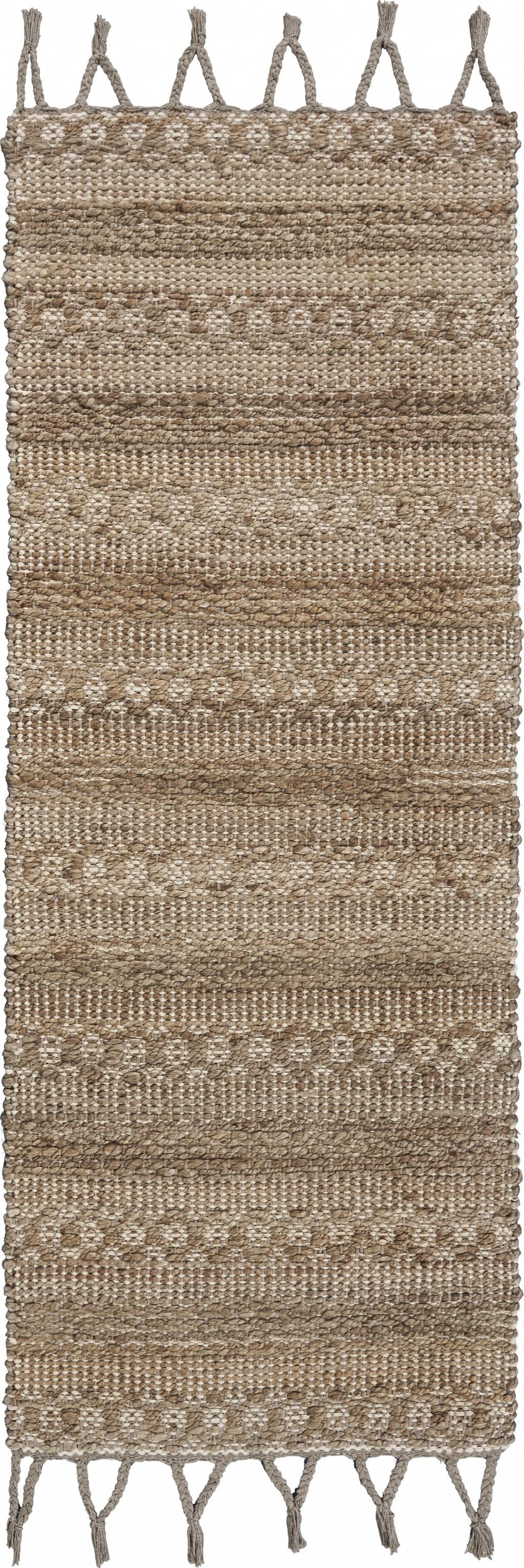 3’ x 4’ Tan Bohemian Tasseled Area Rug Default Title
