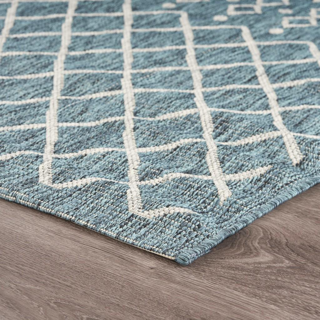 2’ x 3’ Blue Array Indoor Outdoor Scatter Rug