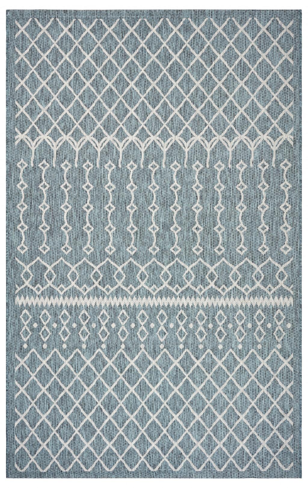 5’ x 8’ Blue Array Indoor Outdoor Area Rug