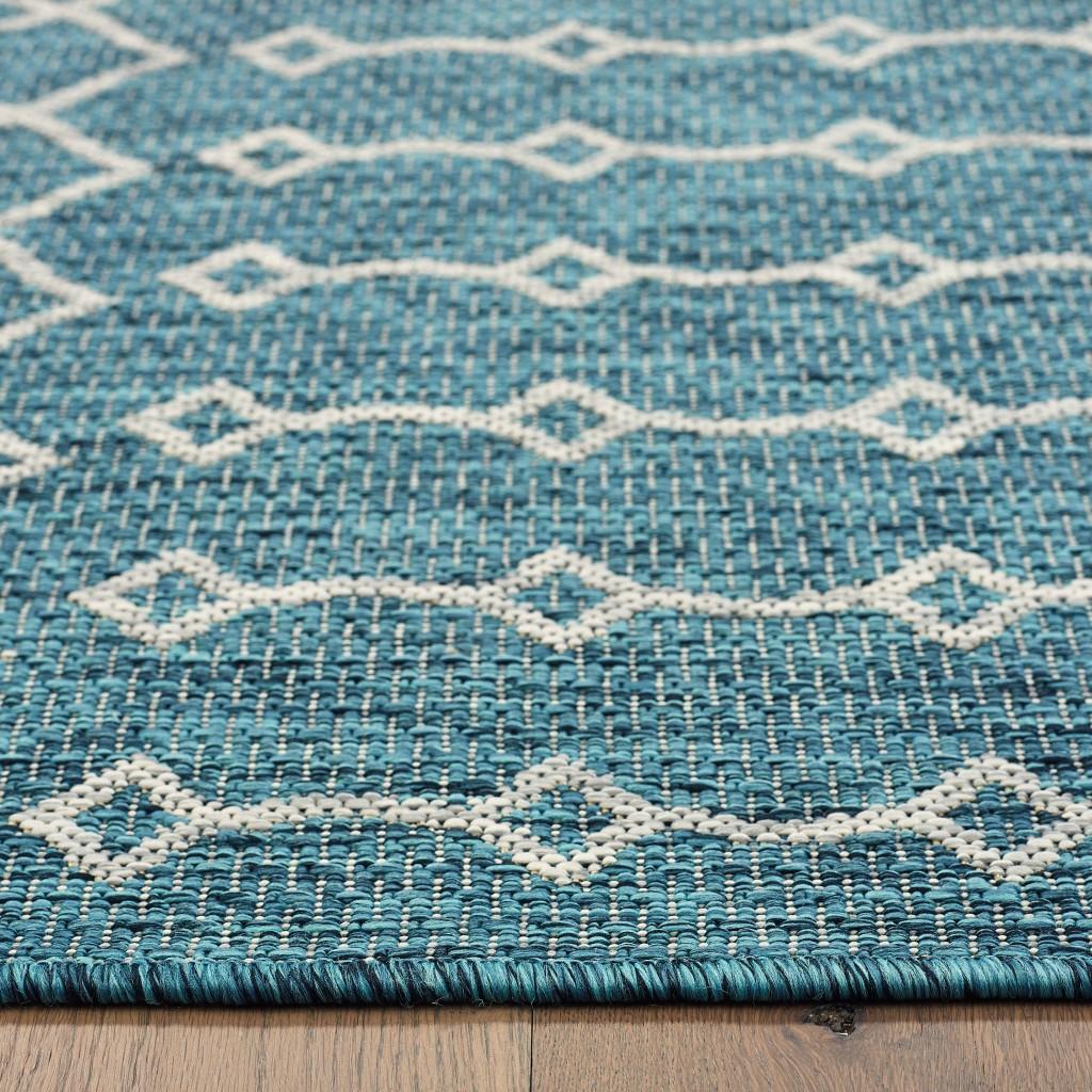 5’ x 8’ Blue Array Indoor Outdoor Area Rug