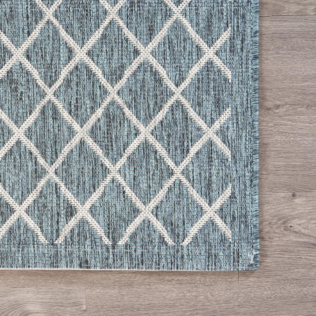 5’ x 8’ Blue Array Indoor Outdoor Area Rug