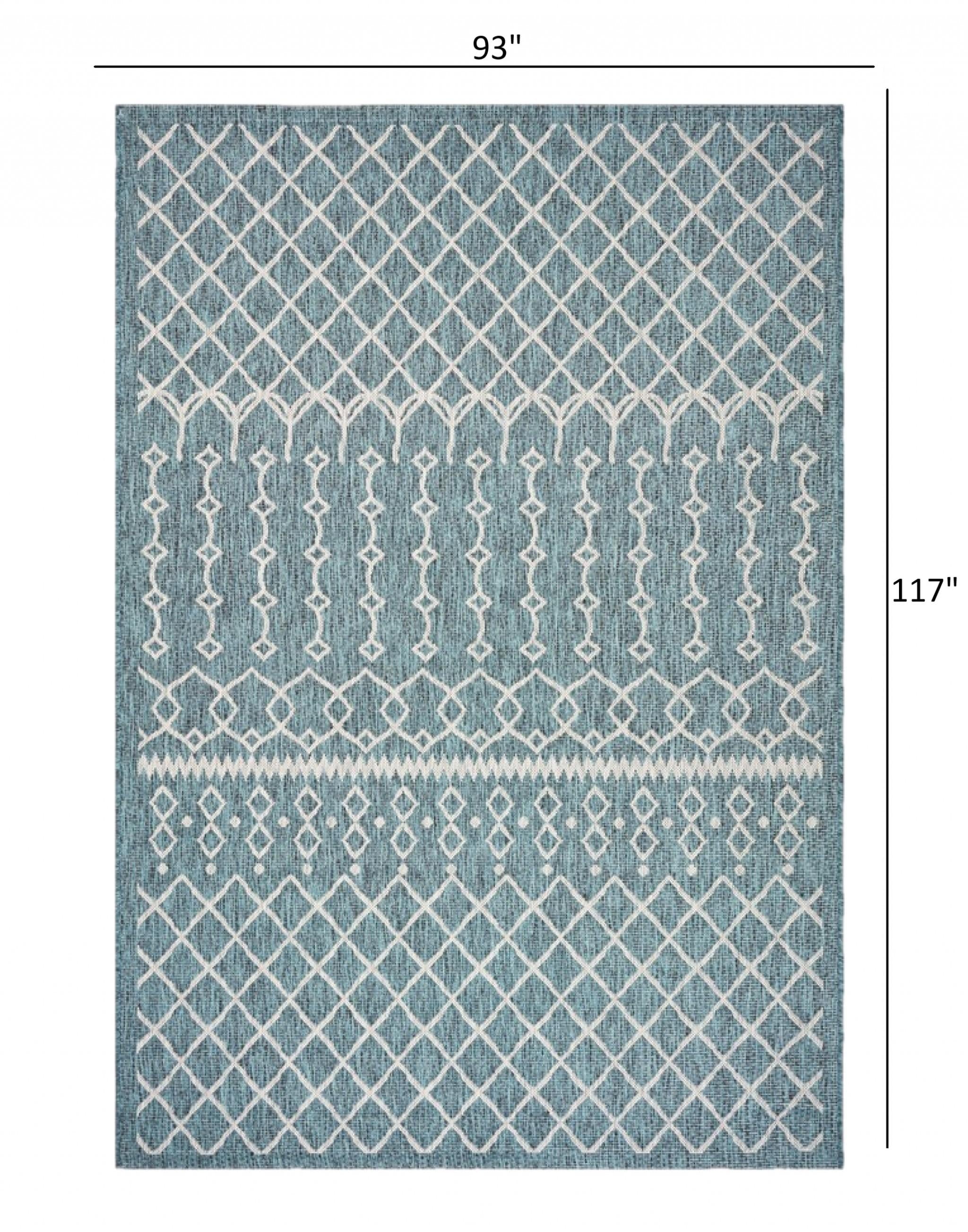 8’ x 10’ Blue Array Indoor Outdoor Area Rug