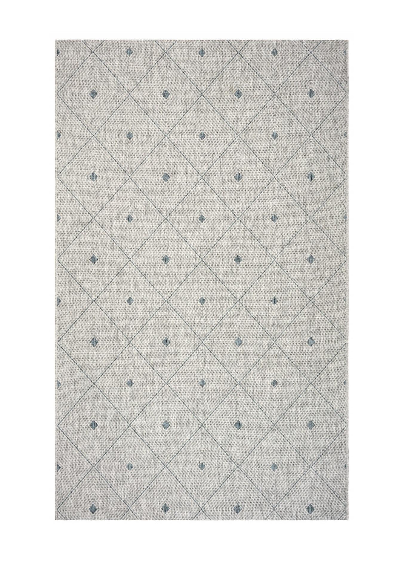 2’ x 3’ Blue Diamonds Indoor Outdoor Scatter Rug