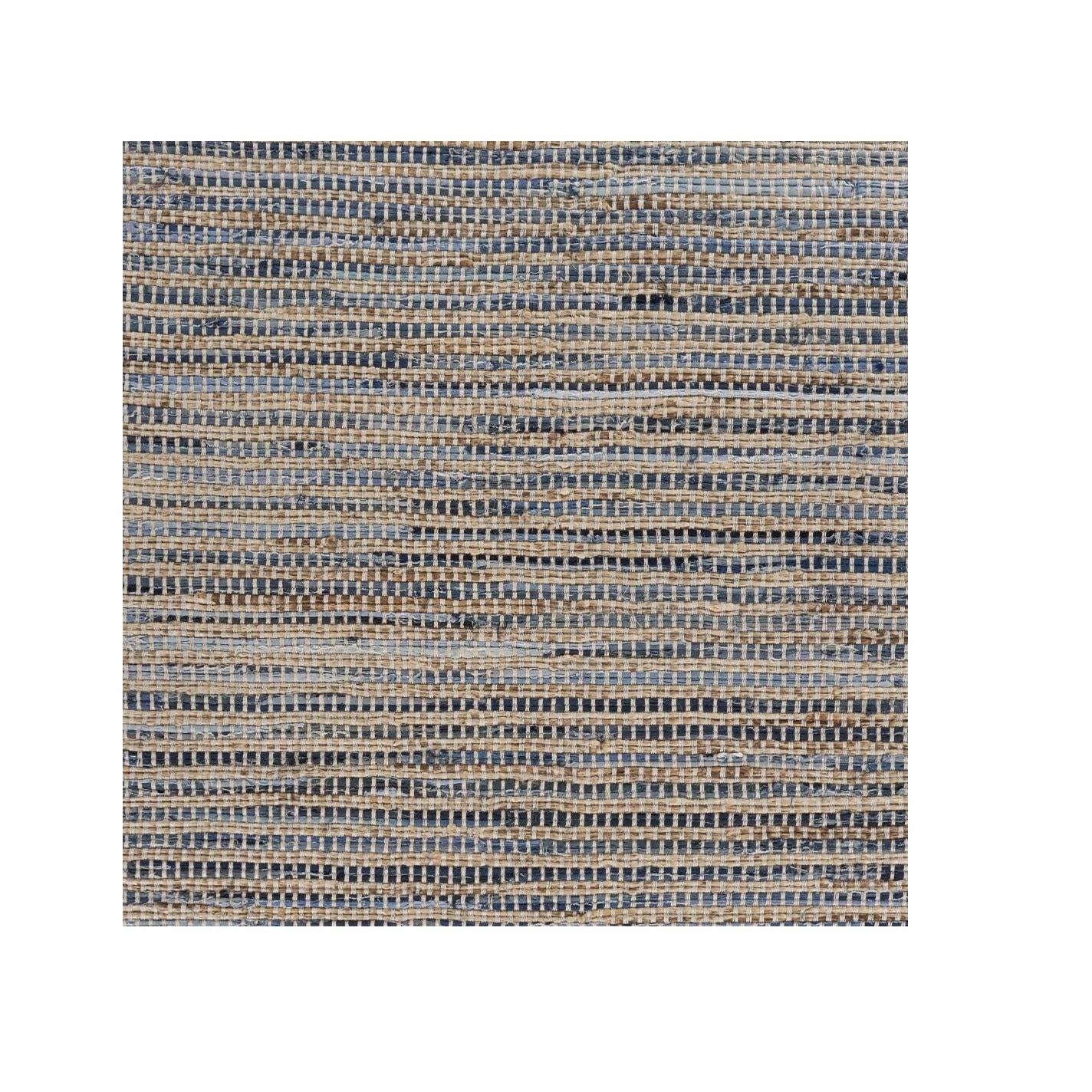 3’ x 5’ Blue and Beige Striped Area Rug Default Title