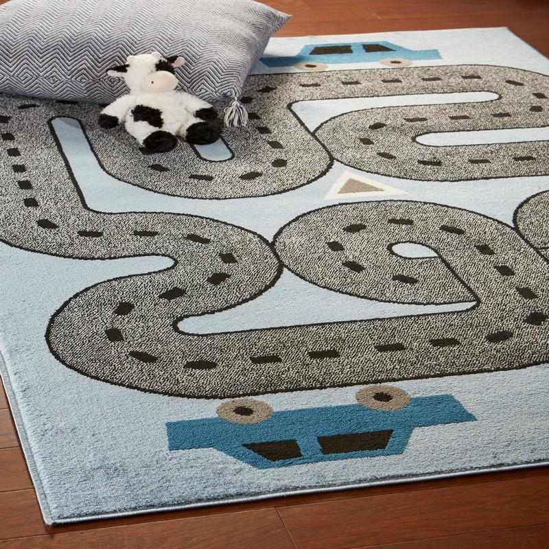 5’ x 7’ Blue Imaginative Racetrack Area Rug Default Title