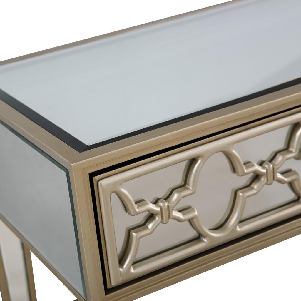 Champagne Glass Mirror Console Table