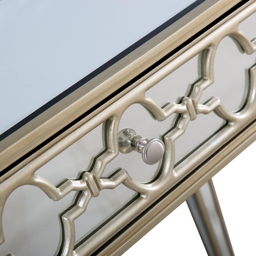 Champagne Glass Mirror Console Table