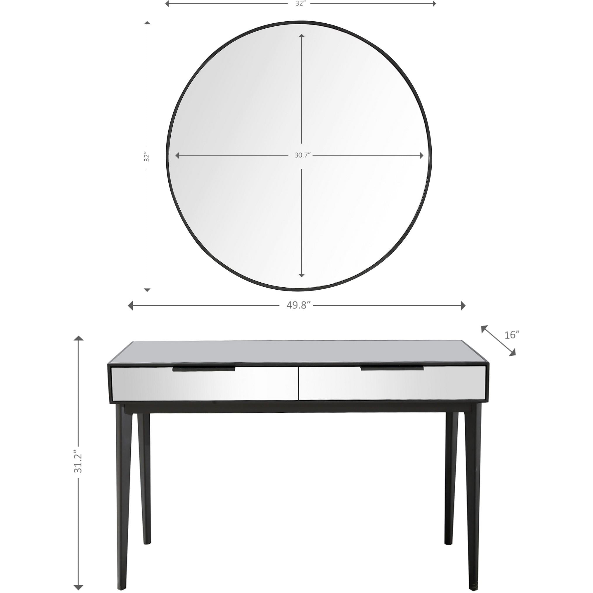 Smokey Grey Mirror and Console Table