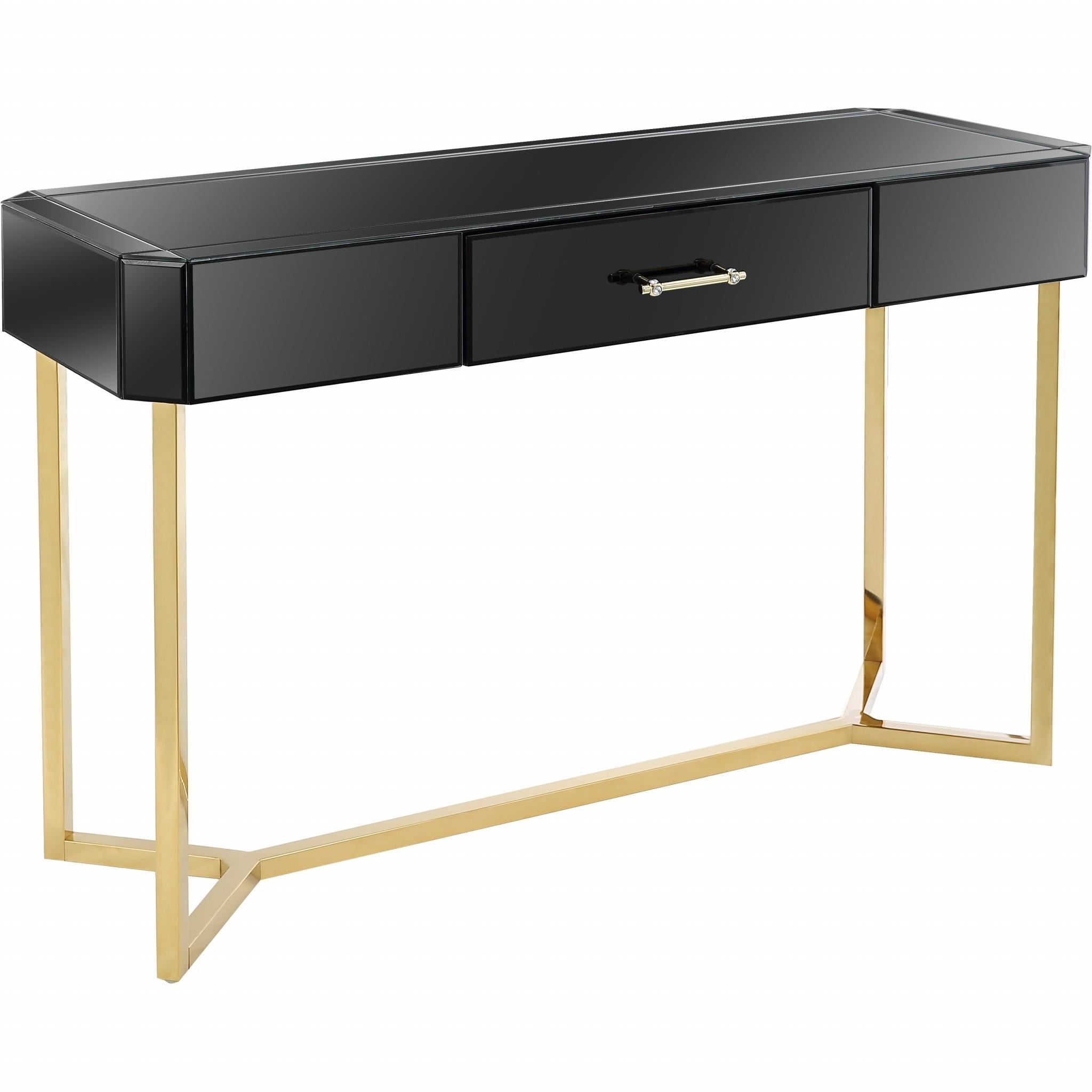 Black and Gold Console Table