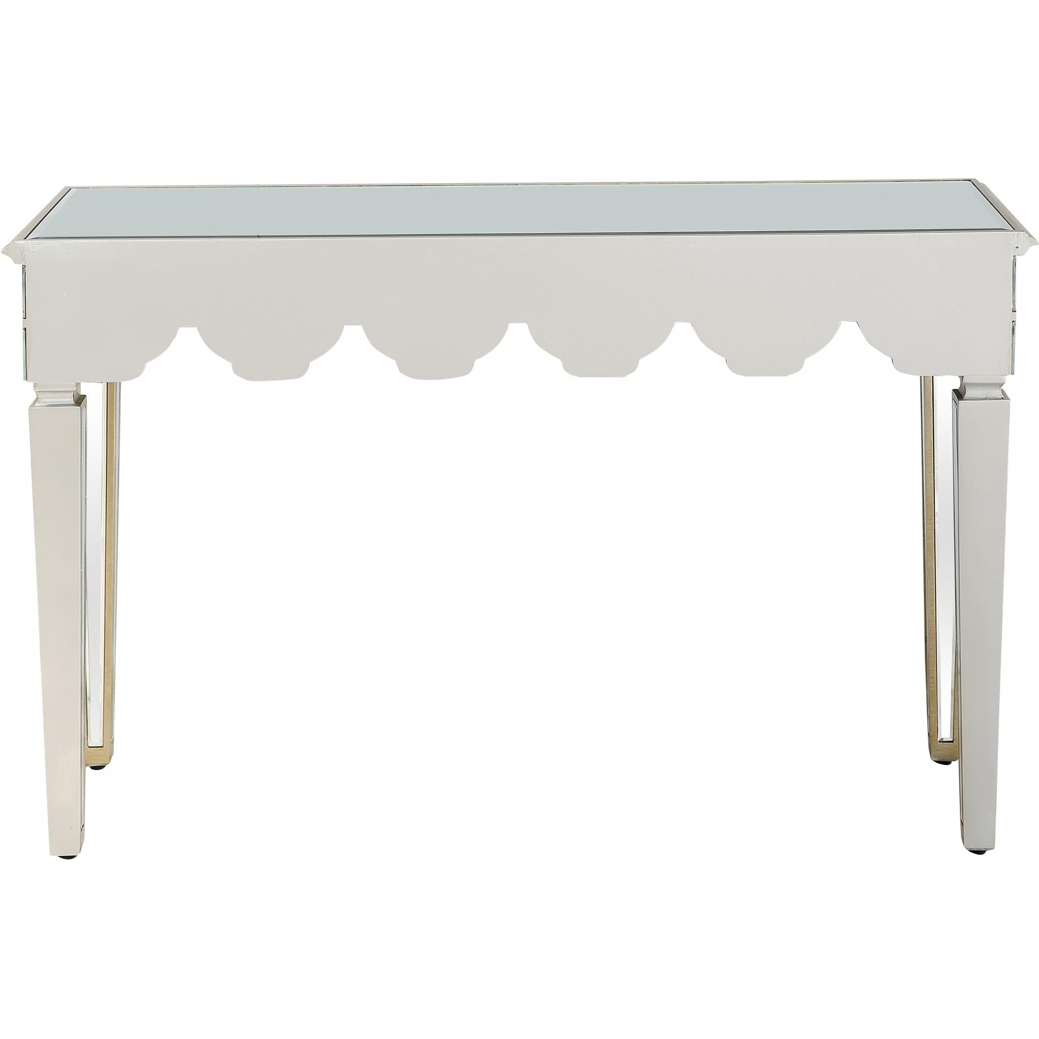 Scalloped Edge Console Table