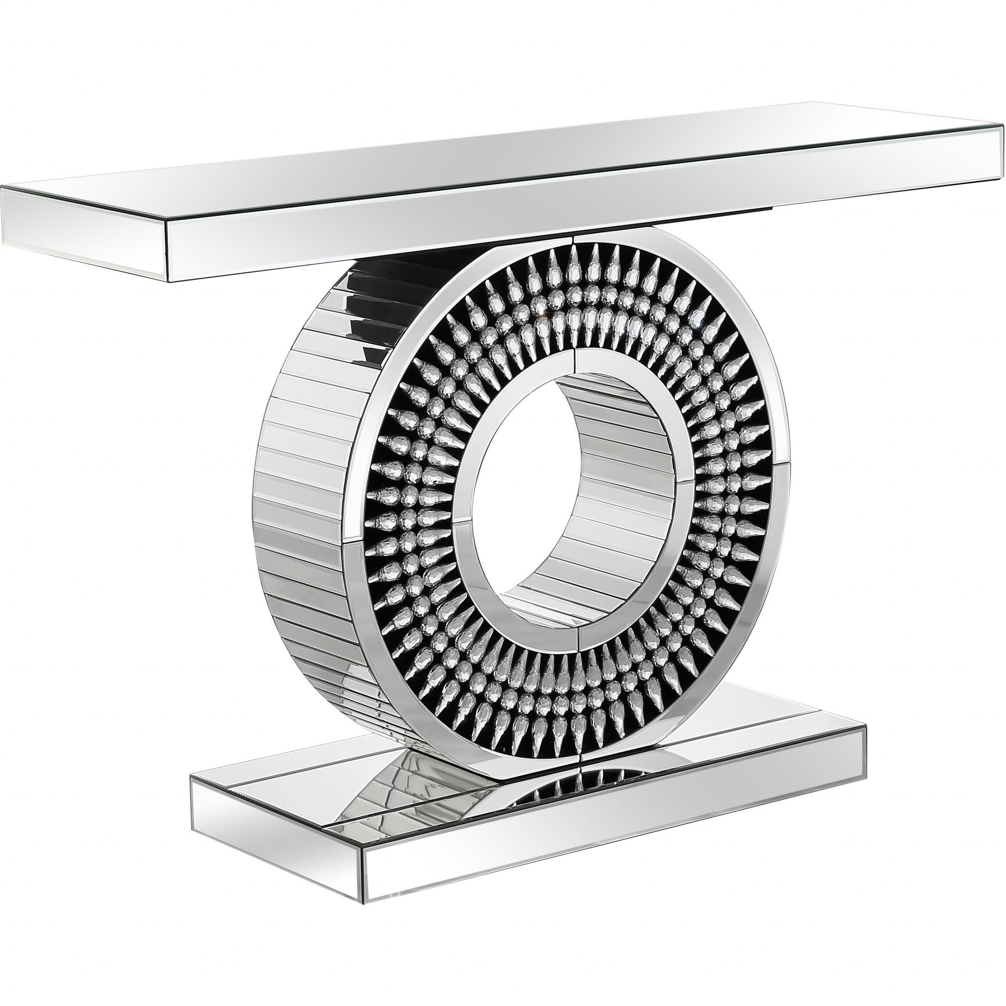 Silver Sundial Console Table