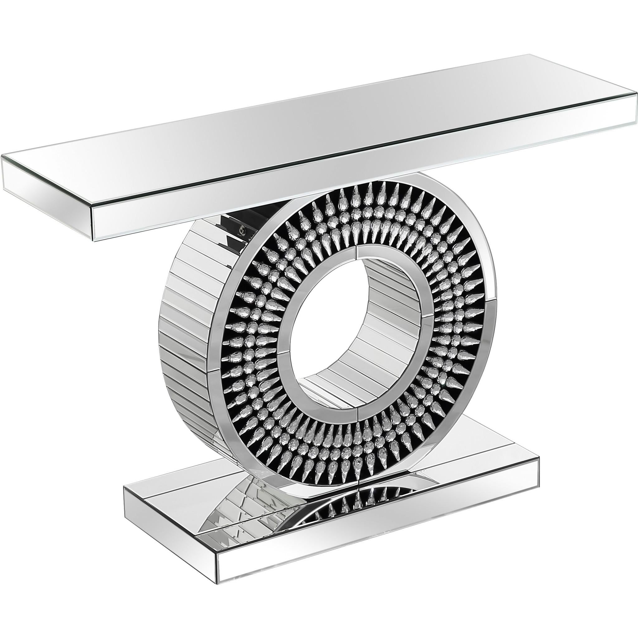 Silver Sundial Console Table