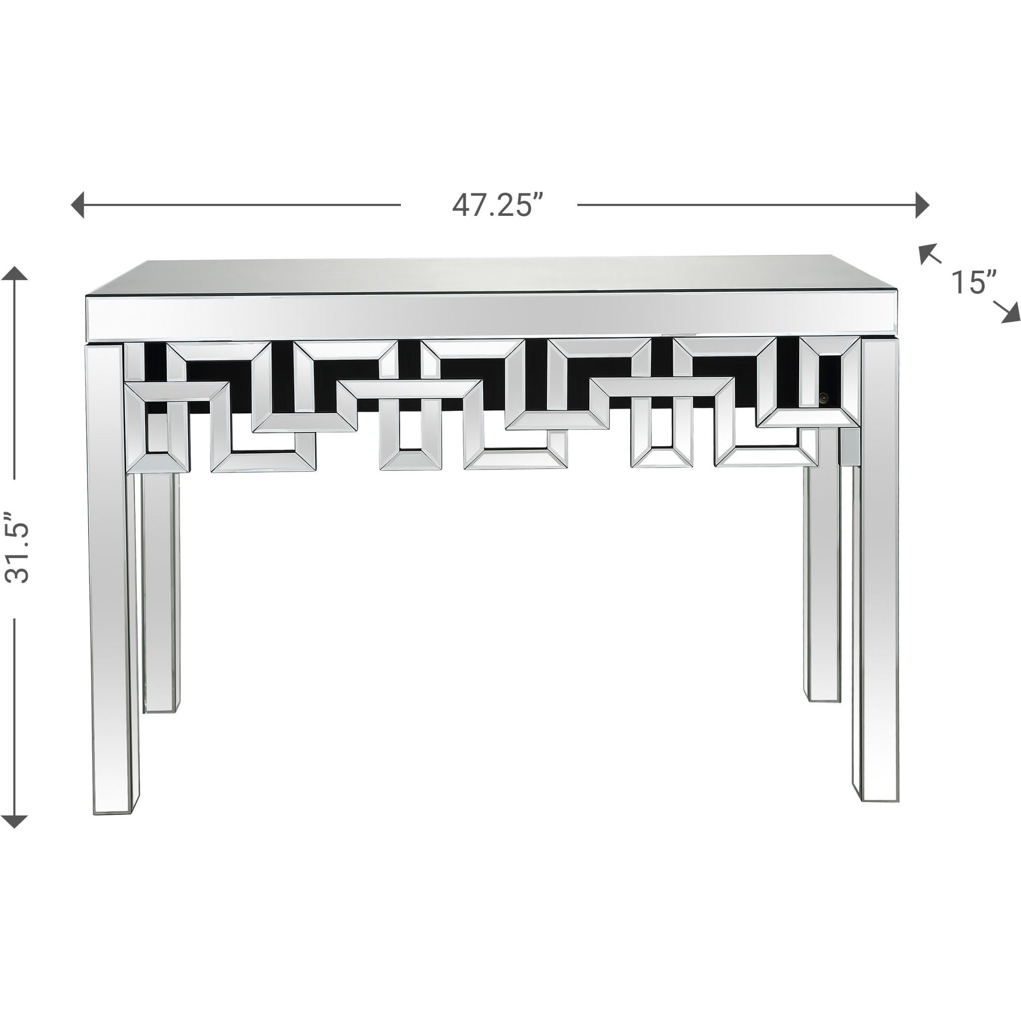 Greek Key Console Table