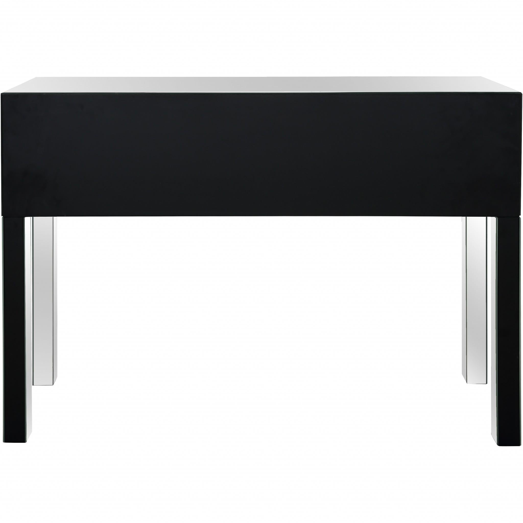 Silver Four Drawer Console Table