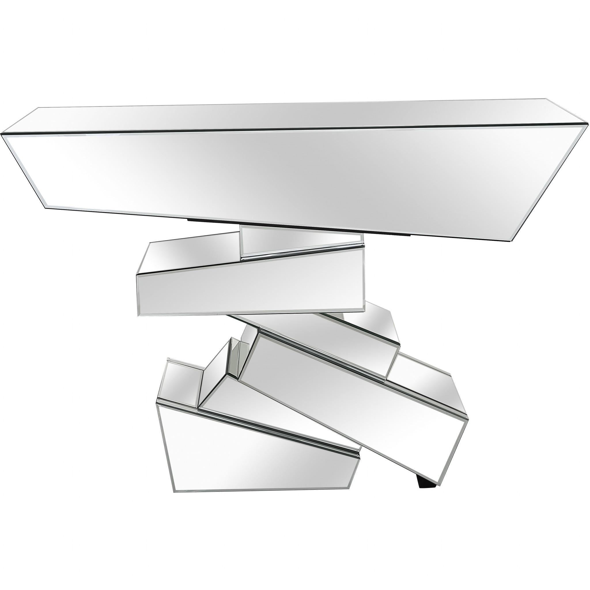 Silver 3D Console Table